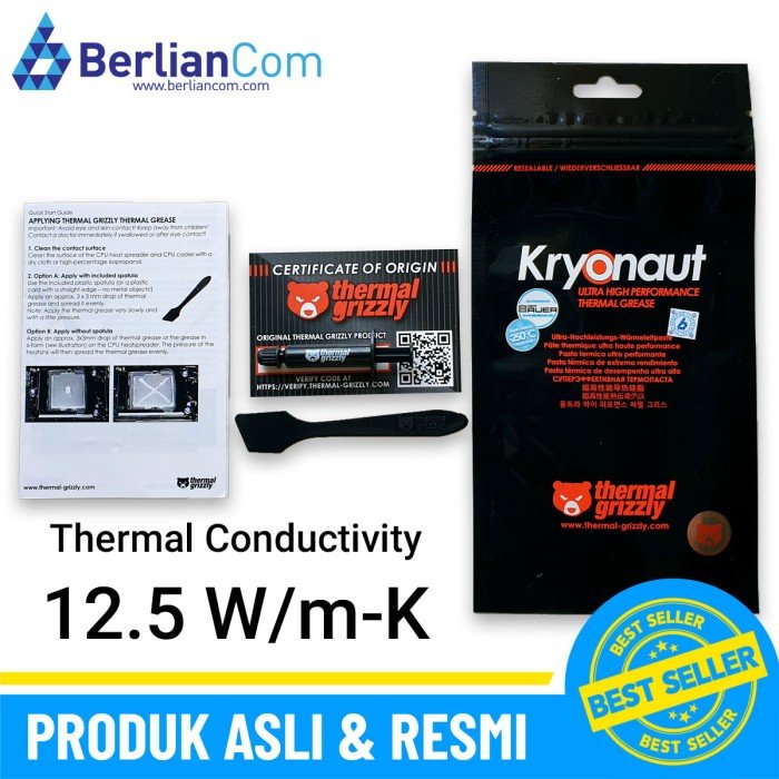 Thermal Grizzly Kryonaut Thermal Grease Paste - 1.0 Gram