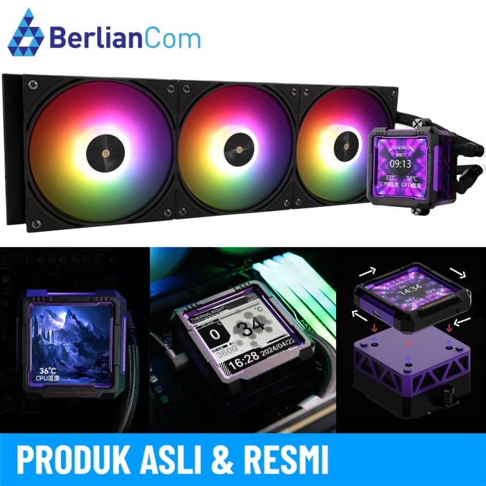Thermalright Frozen Warframe PRO 360 Black ARGB CPU AIO Koeler Met IPS LCD Scherm - AM5 & Intel 1700/1851