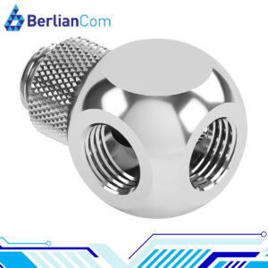 BARROW TX4T-A01 Rotary Cube Tee - 4 Way Splitter Silver