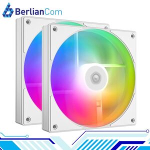 ID-COOLING AS-140-ARGB-W DUET WHITE 140mm Silent Addressable LED Sync PWM Fan Dual Pack