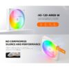 ID-COOLING AS-120-ARGB-W WHITE 120mm Silent PWM Fan LED - Image 5