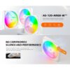 ID-COOLING AS-120-ARGB-W TRIO WHITE 120mm Silent Addressable LED Sync PWM Fan Triple Pack - Image 4