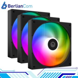 ID-COOLING AS-120-ARGB-K TRIO BLACK 120mm Silent Addressable LED Sync PWM Fan Triple Pack