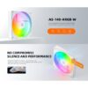 ID-COOLING AS-140-ARGB-W WHITE 140mm Silent Addressable LED Sync PWM Fan - Image 4