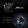 ID-COOLING BOREAS 120 Alumunium Frame High Static Pressure 120mm PWM Fan - Image 8