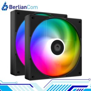 ID-COOLING AS-140-ARGB-K DUET BLACK 140mm Silent Addressable LED Sync PWM Fan Dual Pack