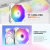 ID-COOLING TF-12025 PRO ARGB WHITE 120mm PWM Fan - Image 2