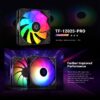 ID-COOLING TF-12025 PRO ARGB REVERSE 120mm PWM Fan - Image 2