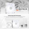 ID-COOLING TF-12025 PRO SW WHITE LED 120mm PWM Fan - Image 2