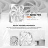 ID-COOLING TF-12025 PRO WHITE 120mm PWM Fan - Image 2