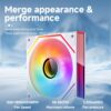 JUNGLE LEOPARD Prism 6 MAX ARGB WHITE Three Sided Infinity Infinite Mirror 120mm PWM Fan - Image 6