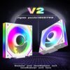 JUNGLE LEOPARD INTERSTELLAR V2 ARGB WHITE REVERSE Infinity Infinite Mirror 120mm PWM BLOCK UNI Fan TRIPLE PACK - Image 2