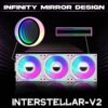 JUNGLE LEOPARD INTERSTELLAR V2 ARGB WHITE REVERSE Infinity Infinite Mirror 120mm PWM BLOCK UNI Fan TRIPLE PACK - Image 4