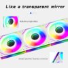 JUNGLE LEOPARD INTERSTELLAR V2 ARGB WHITE REVERSE Infinity Infinite Mirror 120mm PWM BLOCK UNI Fan TRIPLE PACK - Image 5