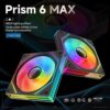 JUNGLE LEOPARD Prism 6 MAX ARGB BLACK REVERSE Three Sided Infinity Infinite Mirror 120mm PWM Fan - Image 2