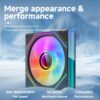 JUNGLE LEOPARD Prism 6 MAX ARGB BLACK REVERSE Three Sided Infinity Infinite Mirror 120mm PWM Fan - Image 6
