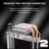 JUNGLE LEOPARD A200 PLUS ARGB RAINBOW CPU Cooler 2 Heatpipe Intel AMD - Image 5