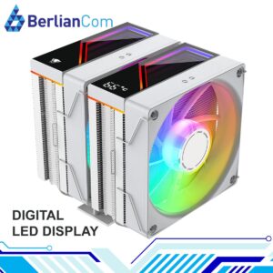 JUNGLE LEOPARD KF620-DGT DIGITAL ARGB WHITE CPU Cooler Dual Tower 6 Heatpipe Intel AMD