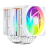 JUNGLE LEOPARD KF620-DGT DIGITAL ARGB WHITE CPU Cooler Dual Tower 6 Heatpipe Intel AMD - Image 2