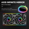 JUNGLE LEOPARD STARLINK 240 DIGITAL ARGB BLACK Infinite Infinity Mirror 240mm PWM Fan Integrated Single Frame - Image 7