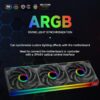 JUNGLE LEOPARD STARLINK 240 DIGITAL ARGB BLACK Infinite Infinity Mirror 240mm PWM Fan Integrated Single Frame - Image 8