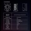JUNGLE LEOPARD KF420E-DGT DIGITAL ARGB RAINBOW BLACK CPU Cooler 4 Heatpipe Intel AMD - Image 4