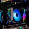 JUNGLE LEOPARD KF420E-DGT DIGITAL ARGB RAINBOW BLACK CPU Cooler 4 Heatpipe Intel AMD - Image 8