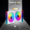 JUNGLE LEOPARD Prism 4 Ultra ARGB WHITE Infinity Two Sided Infinite Mirror 120mm PWM Fan - Image 2