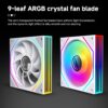 JUNGLE LEOPARD Prism 4 Ultra ARGB WHITE Infinity Two Sided Infinite Mirror 120mm PWM Fan - Image 4