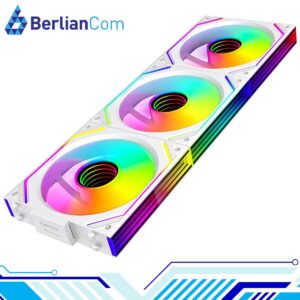 JUNGLE LEOPARD INTERSTELLAR V2 ARGB WHITE Infinity Infinite Mirror 120mm PWM BLOCK UNI Fan TRIPLE PACK