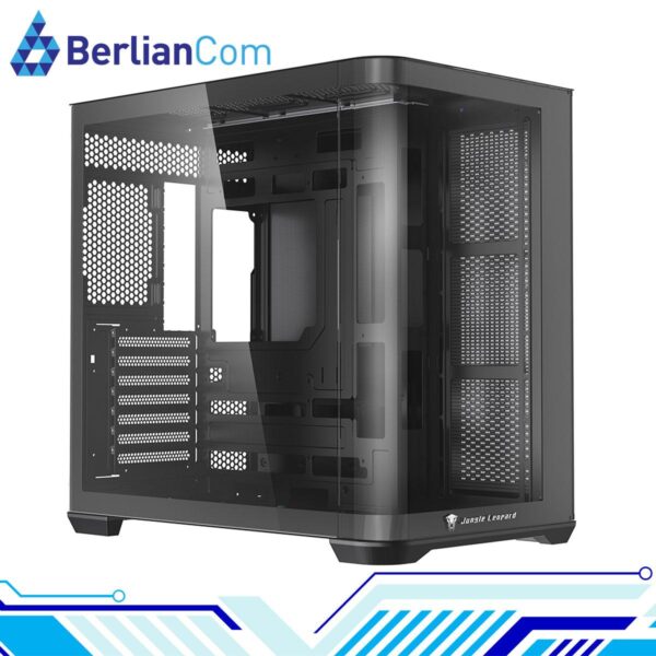 JUNGLE LEOPARD AC-01 BLACK Curved Glass ATX Gaming PC Case Casing Komputer