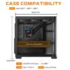 JUNGLE LEOPARD AC-01 BLACK Curved Glass ATX Gaming PC Case Casing Komputer - Image 4