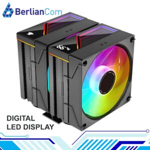 JUNGLE LEOPARD KF620-DGT DIGITAL ARGB BLACK CPU Cooler Dual Tower 6 Heatpipe Intel AMD