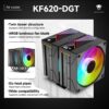 JUNGLE LEOPARD KF620-DGT DIGITAL ARGB BLACK CPU Cooler Dual Tower 6 Heatpipe Intel AMD - Image 3