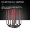 JUNGLE LEOPARD KF620-DGT DIGITAL ARGB BLACK CPU Cooler Dual Tower 6 Heatpipe Intel AMD - Image 8