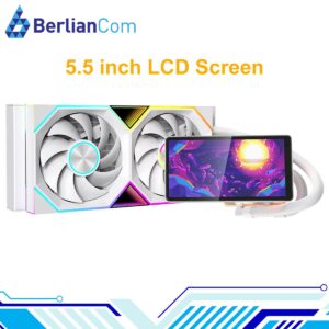 JUNGLE LEOPARD Pro Flow 240 ARGB WHITE w/ 5.5" HD LCD Display CPU AIO Liquid Water Cooling Cooler 240mm Intel AMD