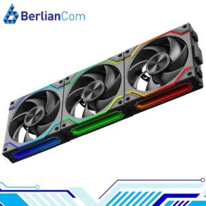JUNGLE LEOPARD INTERSTELLAR S30 MAGNETIC ARGB BLACK Infinity Infinite Mirror 120mm PWM BLOCK UNI Fan TRIPLE PACK