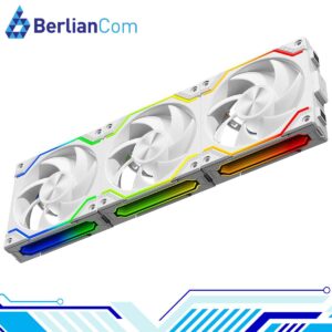 JUNGLE LEOPARD INTERSTELLAR S30 MAGNETIC ARGB WHITE Infinity Infinite Mirror 120mm PWM BLOCK UNI Fan TRIPLE PACK