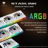 JUNGLE LEOPARD STARLINK 240 DIGITAL ARGB WHITE Infinite Infinity Mirror 240mm PWM Fan Integrated Single Frame - Image 4