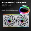 JUNGLE LEOPARD STARLINK 240 DIGITAL ARGB WHITE Infinite Infinity Mirror 240mm PWM Fan Integrated Single Frame - Image 7