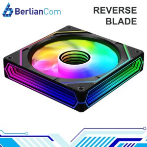 JUNGLE LEOPARD Prism 6 PRO ARGB BLACK REVERSE Three Sided Infinity Infinite Mirror 120mm PWM Fan