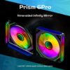 JUNGLE LEOPARD Prism 6 PRO ARGB BLACK REVERSE Three Sided Infinity Infinite Mirror 120mm PWM Fan - Image 2