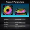 JUNGLE LEOPARD Prism 6 PRO ARGB BLACK REVERSE Three Sided Infinity Infinite Mirror 120mm PWM Fan - Image 3