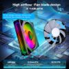 JUNGLE LEOPARD Prism 6 PRO ARGB BLACK REVERSE Three Sided Infinity Infinite Mirror 120mm PWM Fan - Image 6