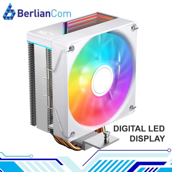 JUNGLE LEOPARD KF420E-DGT DIGITAL ARGB RAINBOW WHITE CPU Cooler 4 Heatpipe Intel AMD