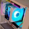 JUNGLE LEOPARD KF420E-DGT DIGITAL ARGB RAINBOW WHITE CPU Cooler 4 Heatpipe Intel AMD - Image 9