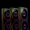 JUNGLE LEOPARD TRANSWARP 12 ARGB BLACK Ring LED Infinite Infinity Mirror 120mm PWM Fan - Image 7