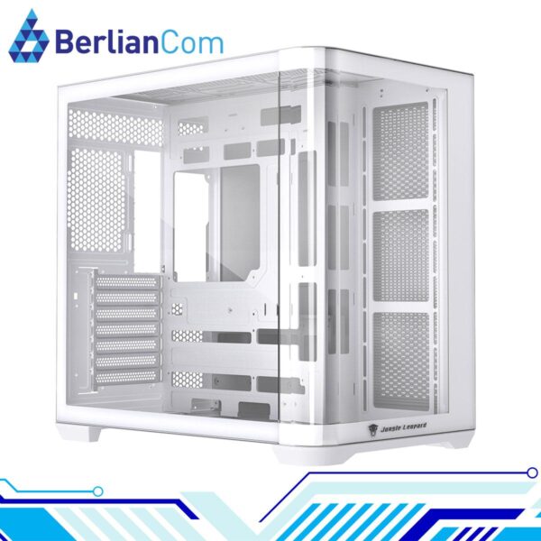 JUNGLE LEOPARD AC-01 WHITE Curved Glass ATX Gaming PC Case Casing Komputer