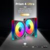 JUNGLE LEOPARD Prism 4 Ultra ARGB BLACK REVERSE Two Sided Infinity Infinite Mirror 120mm PWM Fan - Image 2