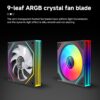 JUNGLE LEOPARD Prism 4 Ultra ARGB BLACK Two Sided Infinity Infinite Mirror 120mm PWM Fan - Image 4